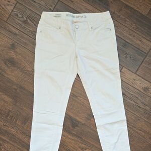 Mossimo Supply Co. Light Cream Skinny Jeans
